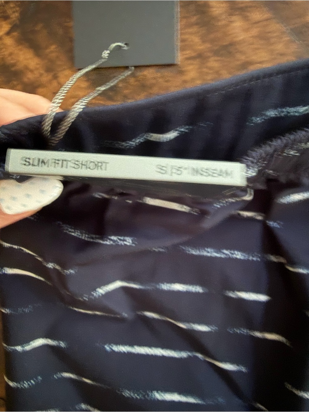 VRST Men’s 5” Resort Shorts Small Navy Sand Washed Stripe Slim Fit NWT - Picture 5 of 6
